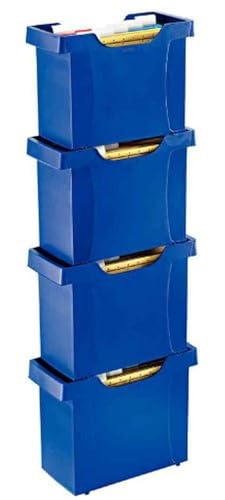 Leitz Hängemappenbox Uni-Box A4, Für bis zu 20 gefüllte A4 Hängemappen, Schwarz, Plus Serie, 19080095