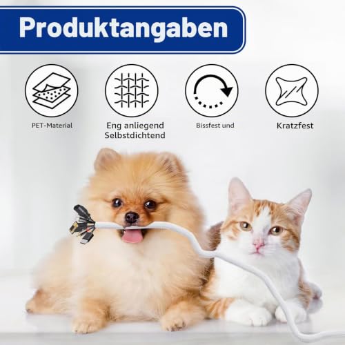 5 m Kabelschlauch Selbstschließend, Weiß 5-10 mm Kabel Flexibel, mit Schere