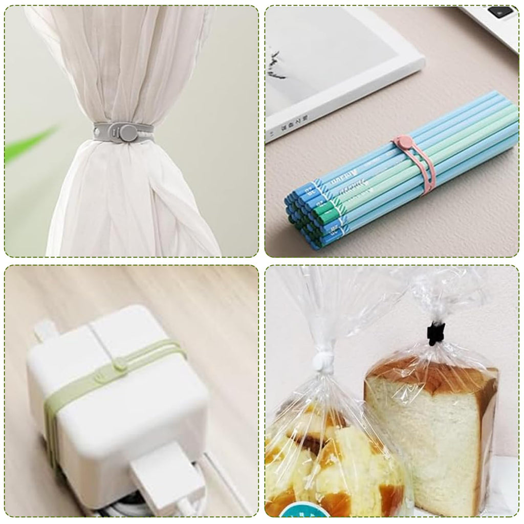 30 Stück Silikon Kabelbinder, Wiederverwendbar kabel organizer, Verstellbare Kabelbinder für Heim- und Reiseladekabel, Audiokabel und Netzwerkkabelaufbewahrung（Mehrfarbig）