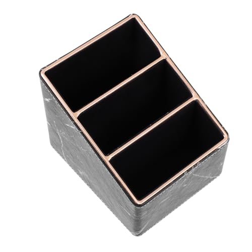 Aufbewahrungsbox Platzsparende Organisationsbox Schwarze aus Leder und Dichteplatte für Schlüssel und Mobiltelefone für Zuhause und Büro