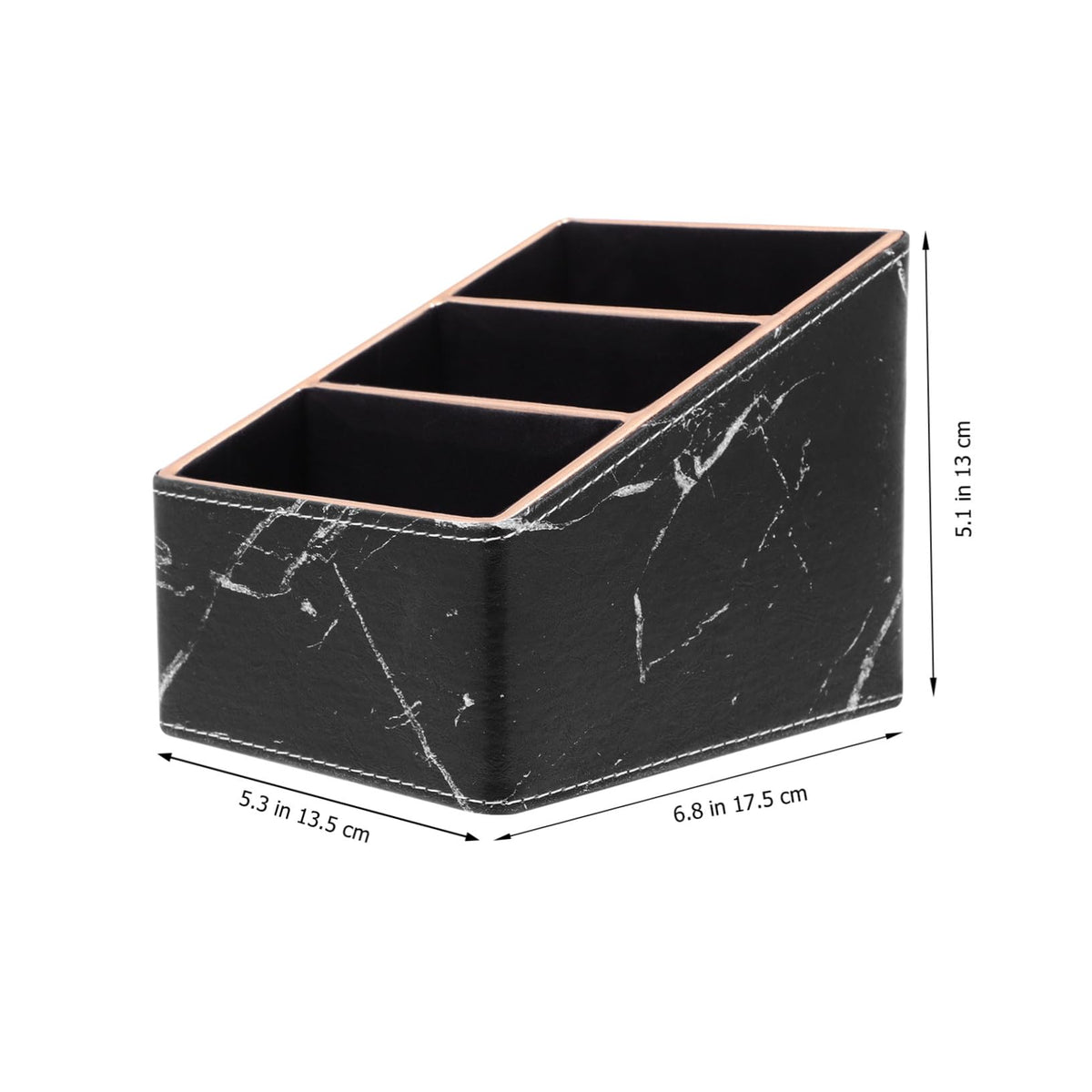 Aufbewahrungsbox Platzsparende Organisationsbox Schwarze aus Leder und Dichteplatte für Schlüssel und Mobiltelefone für Zuhause und Büro