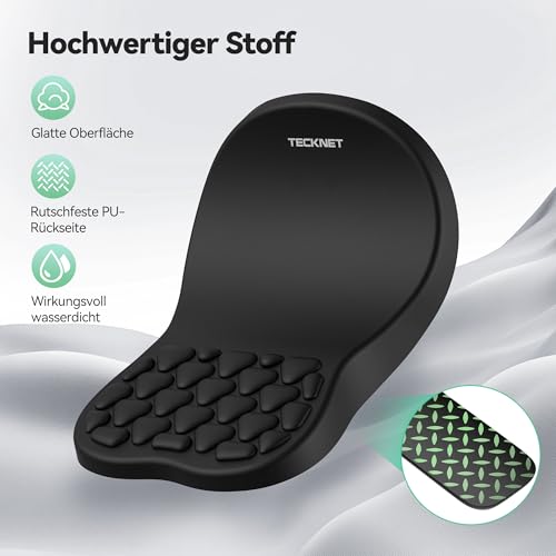 TECKNET Ergonomisches Mauspad mit Handauflage & Handballenauflage Tastatur