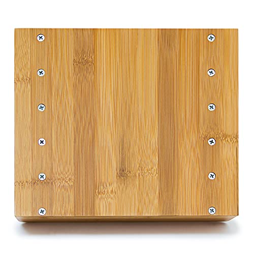 Relaxdays Dokumentenhalter Bambus, 5 Fächer, Prospekte, Zeitschriften, Briefablage, HBT: ca. 23 x 24,5 x 20,5 cm, Natur