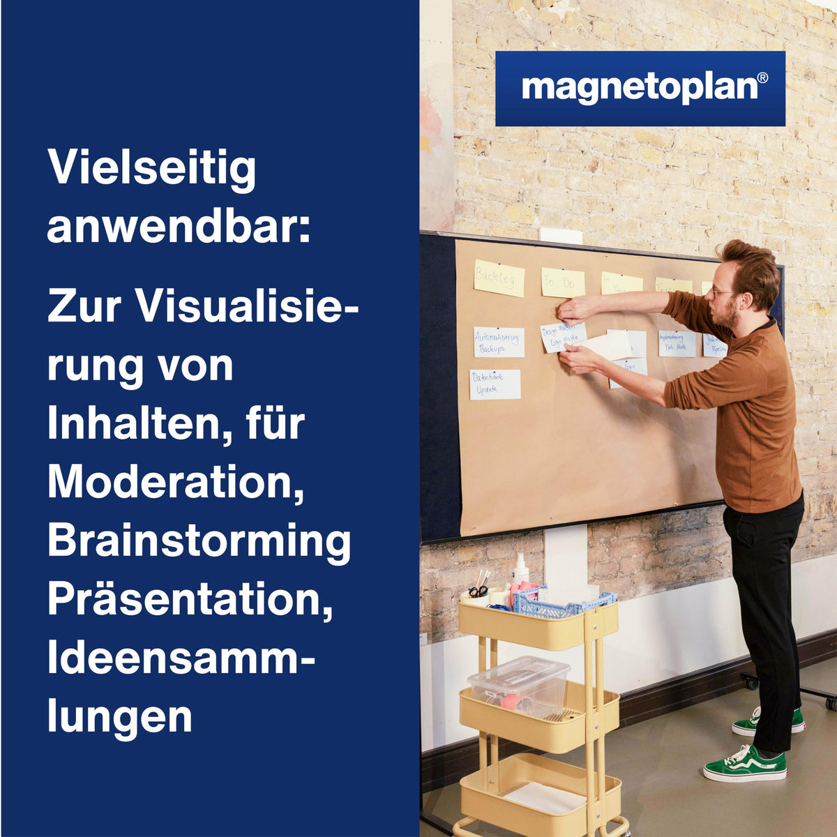 magnetoplan Pinnwand-Papier, Braun | FSC-zertifiziert, Blauer Engel