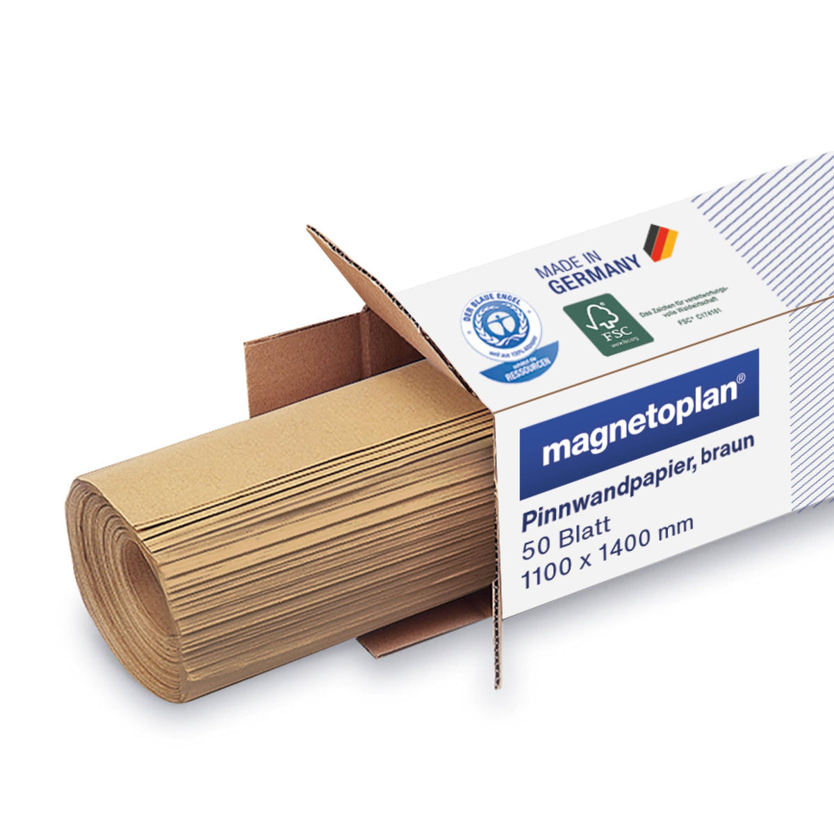 magnetoplan Pinnwand-Papier, Braun | FSC-zertifiziert, Blauer Engel
