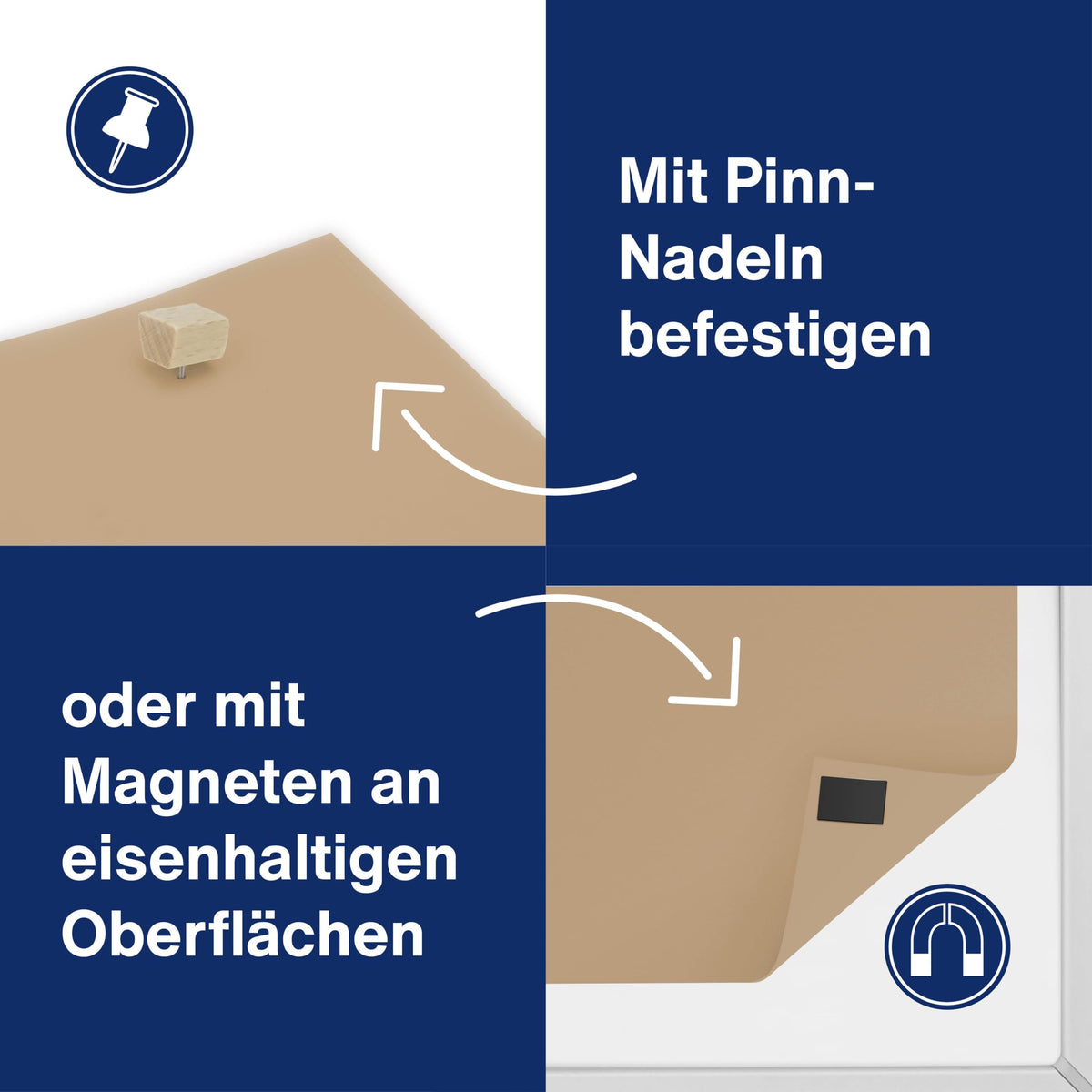 magnetoplan Pinnwand-Papier, Braun | FSC-zertifiziert, Blauer Engel