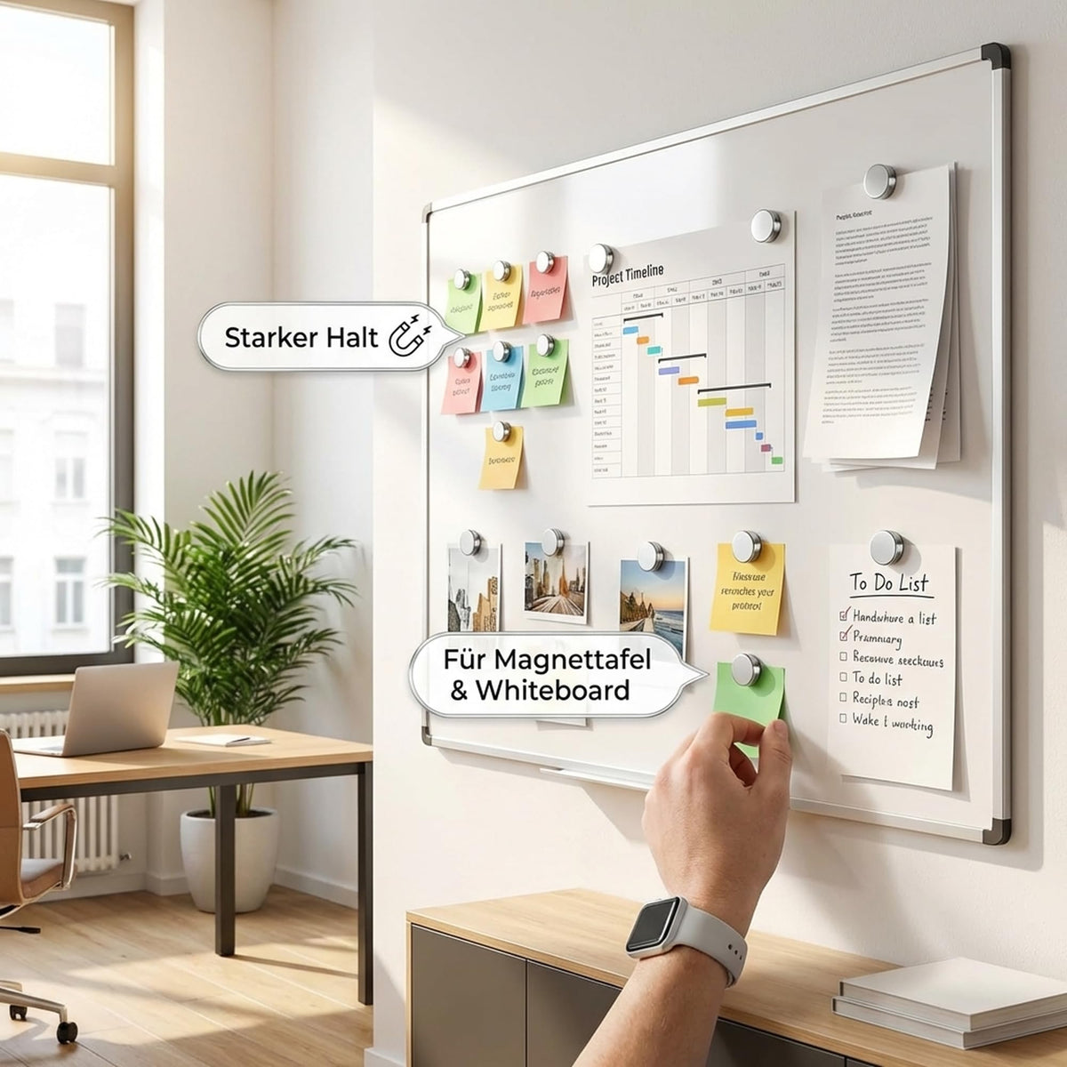 100 Stück Mini Neodym-Magnete,8X2mm Runde Starkmagnete mit starker Haftkraft – Ideal für Magnettafel, Whiteboard, Kühlschrank und Büro