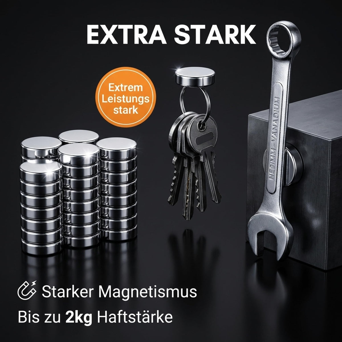 100 Stück Mini Neodym-Magnete,8X2mm Runde Starkmagnete mit starker Haftkraft – Ideal für Magnettafel, Whiteboard, Kühlschrank und Büro