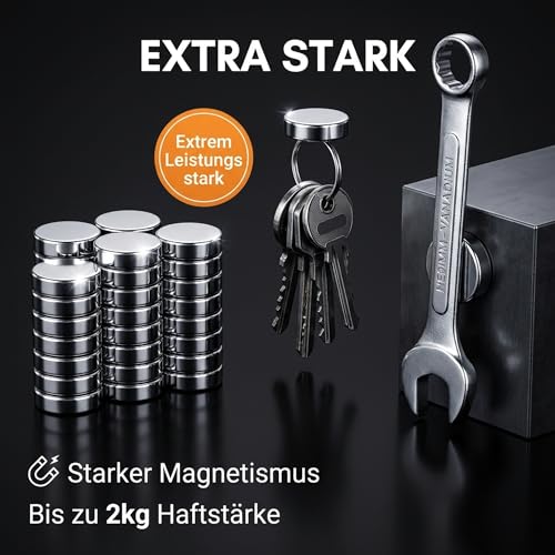 100 Stück Mini Neodym-Magnete,8X2mm Runde Starkmagnete mit starker Haftkraft – Ideal für Magnettafel, Whiteboard, Kühlschrank und Büro