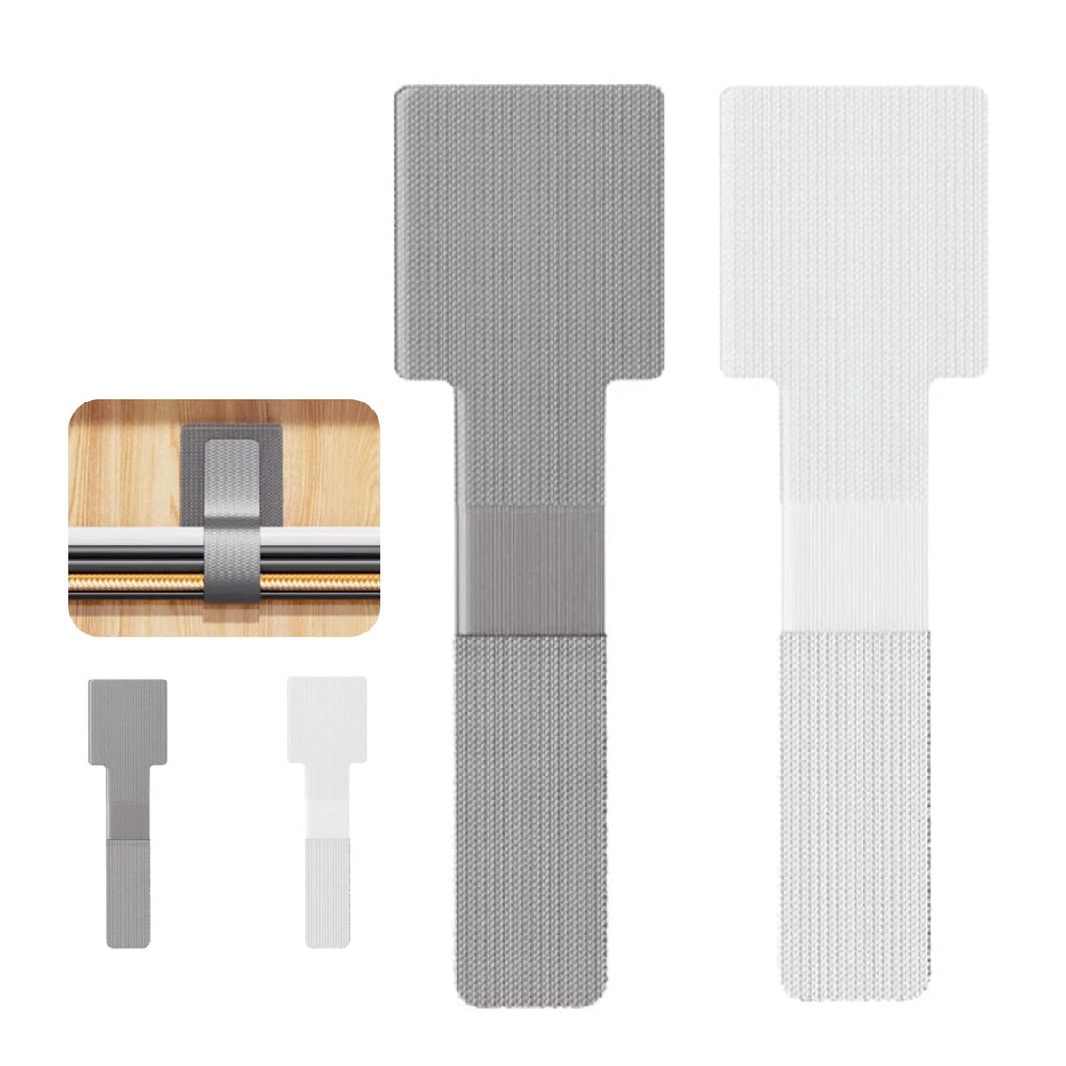 30 Stück Klettband Kabelbinder Klett Selbstklebend Wiederverwendbare Kabelriemen Verstellbare Kabelorganisation Kabelbänder,Klettkabelbinder Kabelklammer Klettverschluss