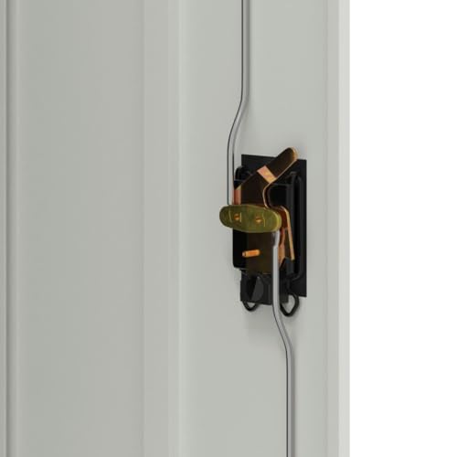 Aktenschrank aus Stahl Grau 90×40×140 cm mit 3 verstellbaren Regalen und Dreipunkt-Verriegelung, Büroschrank abschließbar für Archivierung von Dokumenten und Ordnern im Büro und Homeoffice