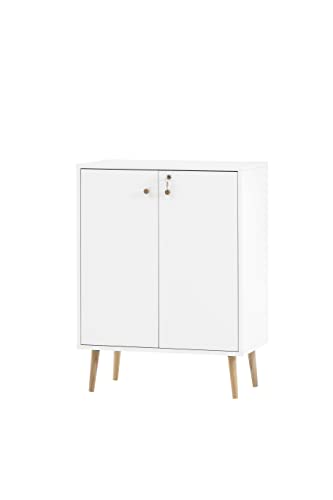 Schildmeyer Jonte Aktenschrank, weiß matt, 65,2 x 39 x 85,5 cm
