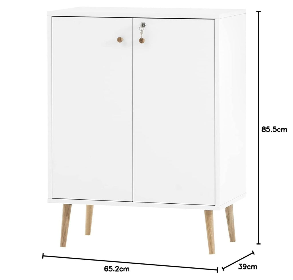Schildmeyer Jonte Aktenschrank, weiß matt, 65,2 x 39 x 85,5 cm