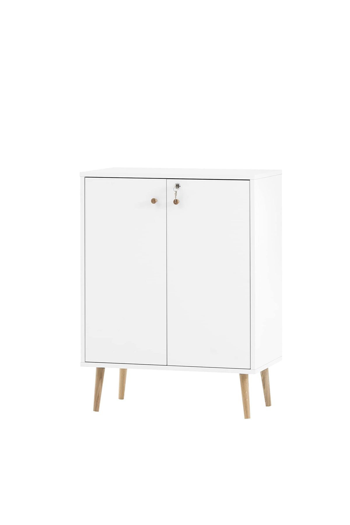 Schildmeyer Jonte Aktenschrank, weiß matt, 65,2 x 39 x 85,5 cm