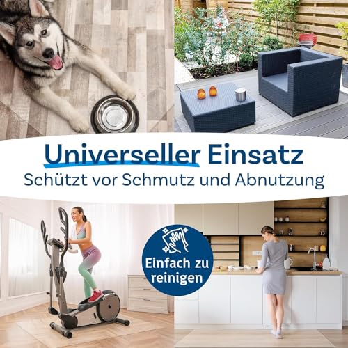 KARAT Bodenschutzmatte für Hartböden - Neo - Fußbodenschutz Schutzmatte Bürostuhl für Parkett Laminat Bodenmatte Bürostuhl - Stärke: 1,5 mm (Transparent, 90 x 120 cm)
