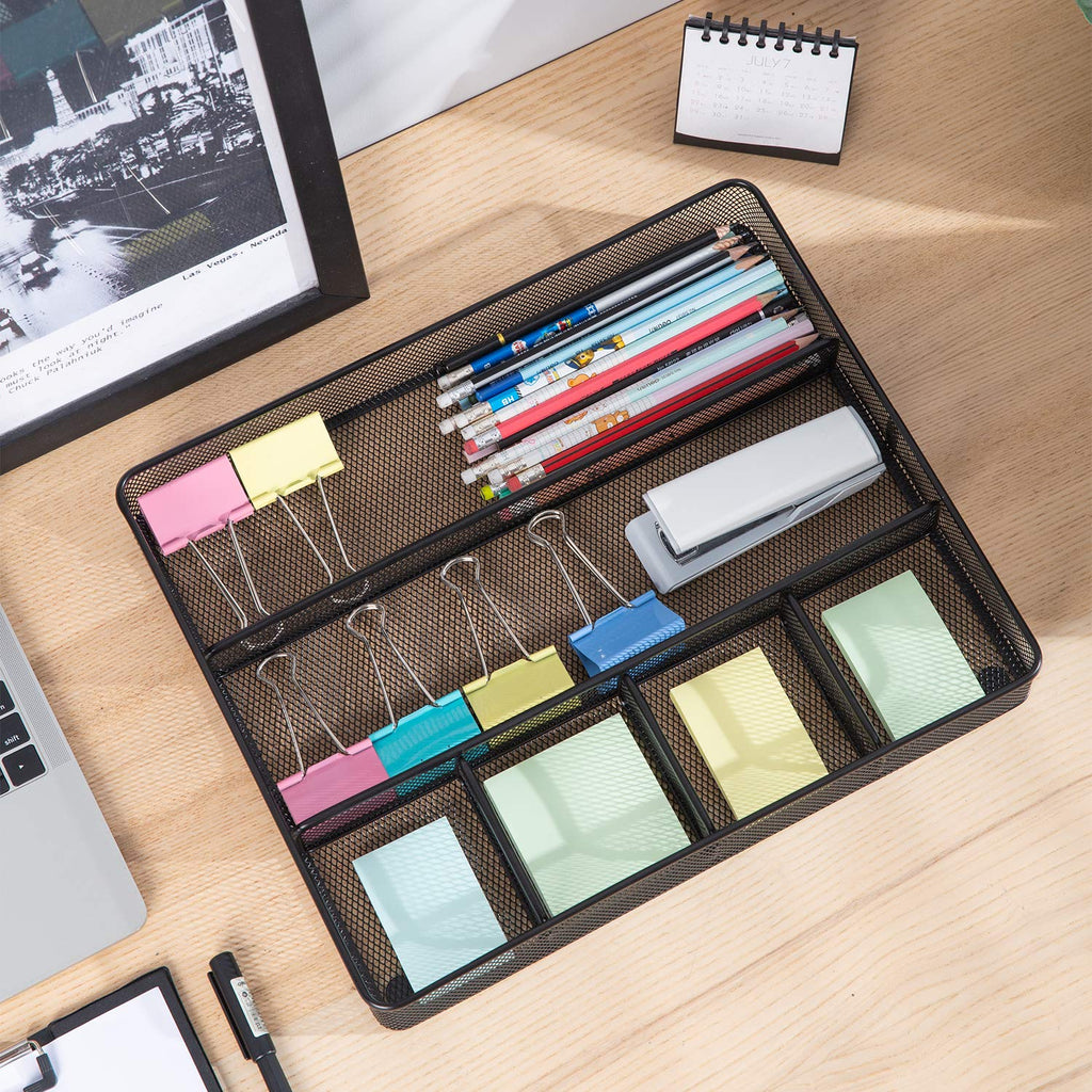 Amazon Basics Mesh Drawer Organizer, Schwarz