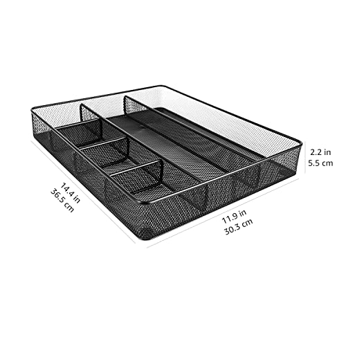 Amazon Basics Mesh Drawer Organizer, Schwarz