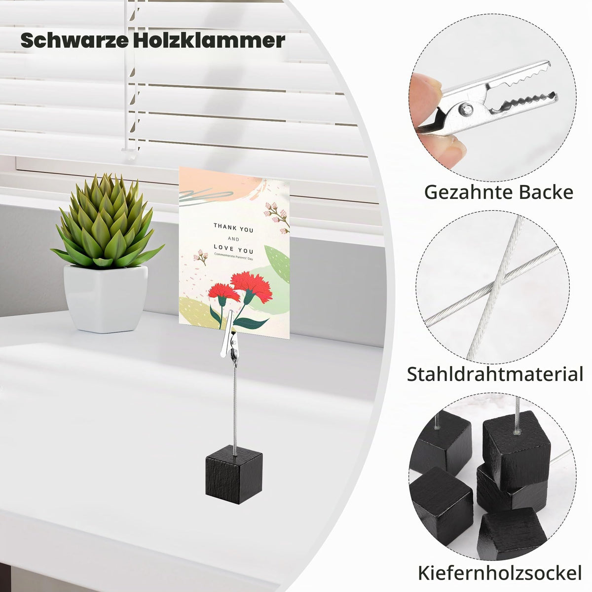 20 Stück Memo Clip Halter Ständer, Fotohalter, Memohalter Sitzkartenhalter