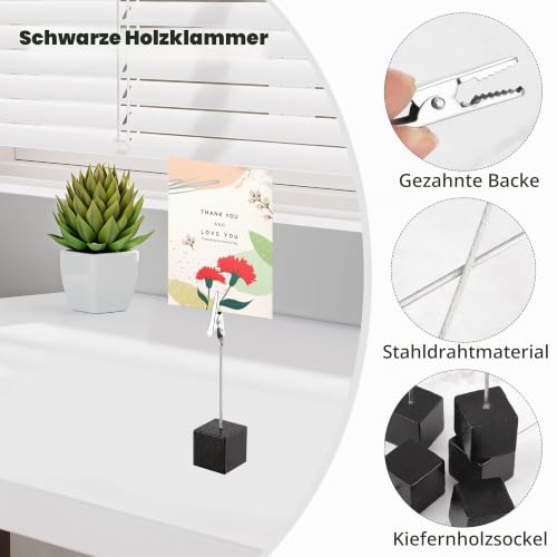 20 Stück Memo Clip Halter Ständer, Fotohalter, Memohalter Sitzkartenhalter