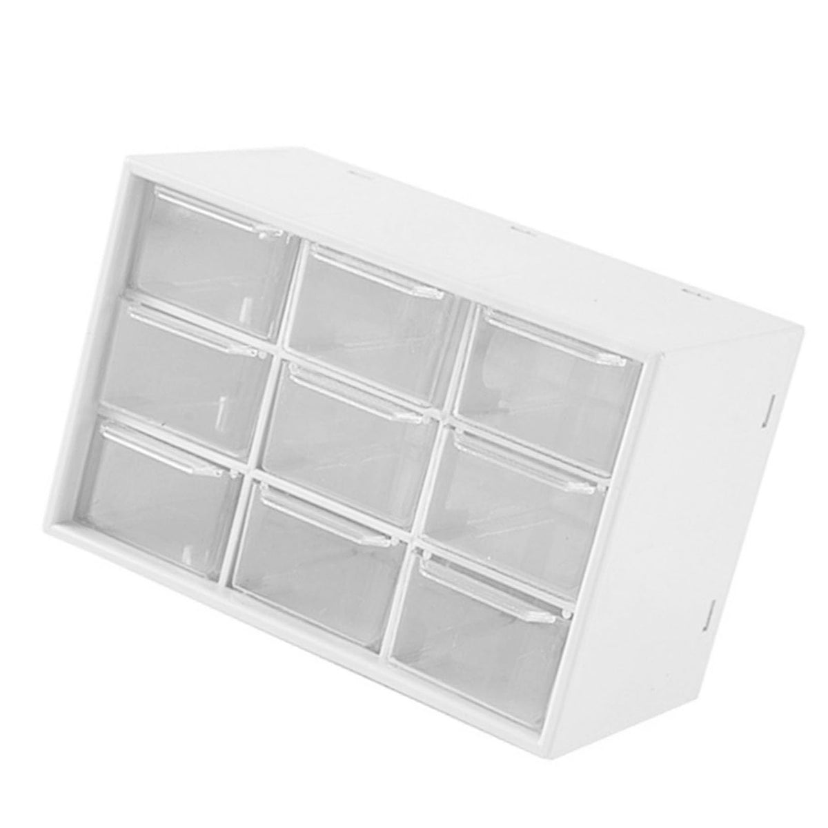 Schreibtisch-Organizer, Neun Gitter, Schubladentyp, Schreibtisch-Organisationsbox, Aufbewahrungskoffer, Make-up-Behälter, weiß (WHITE)