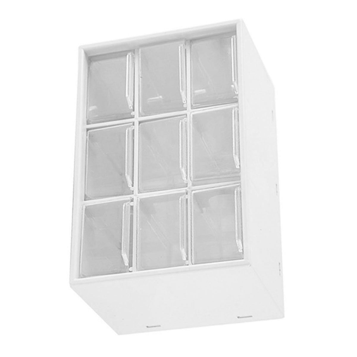 Schreibtisch-Organizer, Neun Gitter, Schubladentyp, Schreibtisch-Organisationsbox, Aufbewahrungskoffer, Make-up-Behälter, weiß (WHITE)