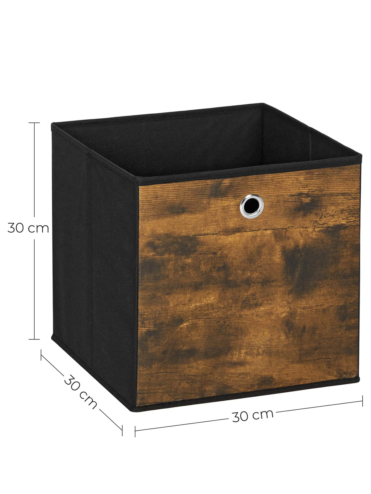 SONGMICS Aufbewahrungsbox 6er Set, Faltbox, 30 x 30 x 30 cm