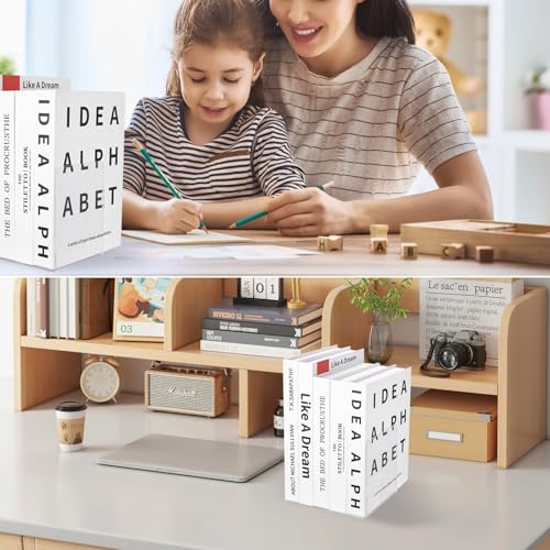 6 Stück Buchstütze Acryl Buchstützen für Regale, Transparente Buchhalter, Klarer Buchständer Bücherstützen, Book Ends Bookends für Schlafzimmer Büro Bibliothek Schule Zubehör Dekoration