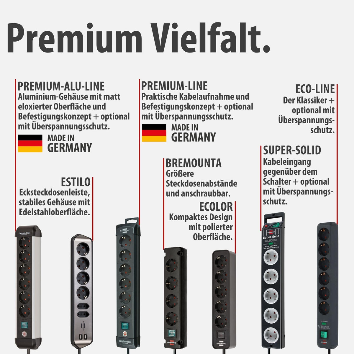 Brennenstuhl Ecolor Steckdosenleiste 4-Fach