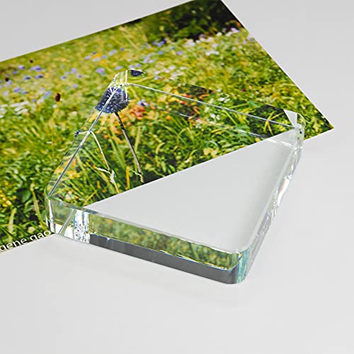 Briefbeschwerer, quadratisch, durchsichtig, aus Glas
