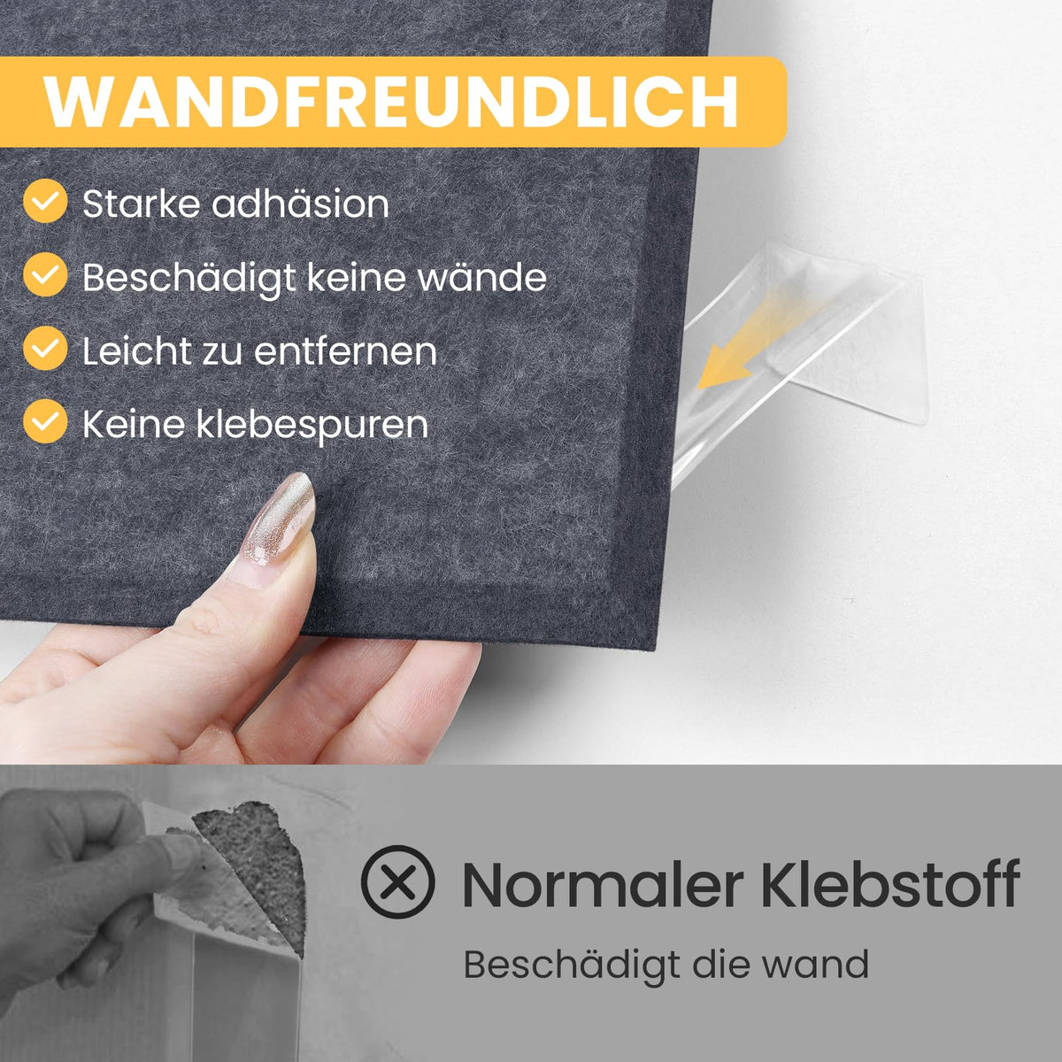 Filz Pinnwand 120 x 90 cm, 12 Pack Pinnwand Kork Alternative für Wand, Dekorative Vision Board Fotowand Pin Board Memoboard mit 60 Stück Pinnnadeln für Büro, Küche, Schule (Deep Gray)