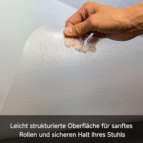 Bodenschutzmatte Bürostuhl, 75×120cm transparent Schreibtischstuhlunterlage