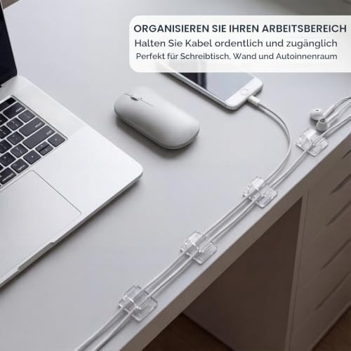 Kabelclips 100 Stück selbstklebend