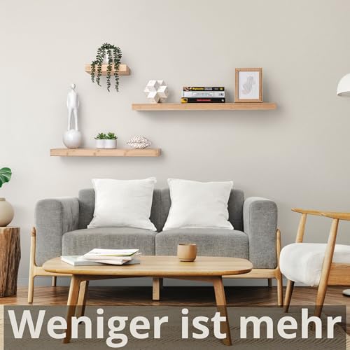 Velano Wandregal - Bücherregal - Schweberegal 79,5x23,5 Sonoma Eiche