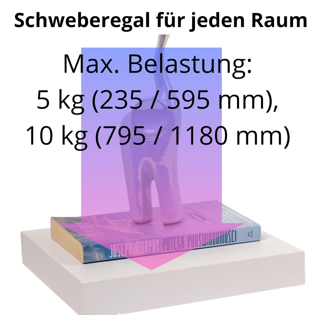 Velano Wandregal - Bücherregal - Schweberegal 79,5x23,5 Sonoma Eiche