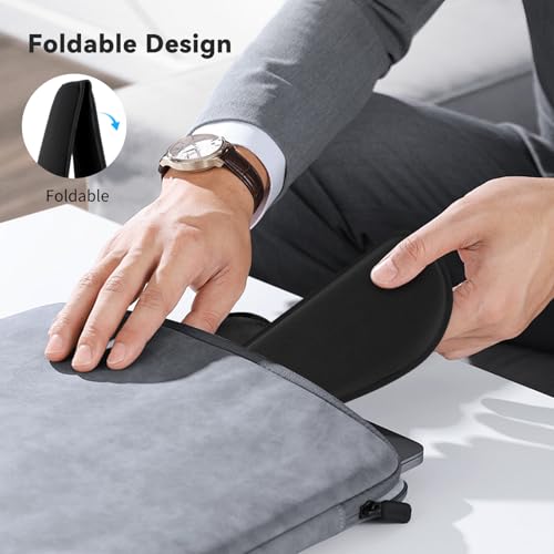 ZIBLY Ergonomisches Mauspad mit Handauflage & Tastatur Handauflage Set – Rutschfestes Mauspad aus Memory Foam für Büro Home Office Gaming
