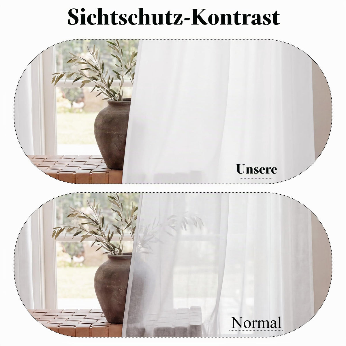KGORGE Raumteiler Vorhang Halbtransparent mit Kräuselband für Wohnzimmer