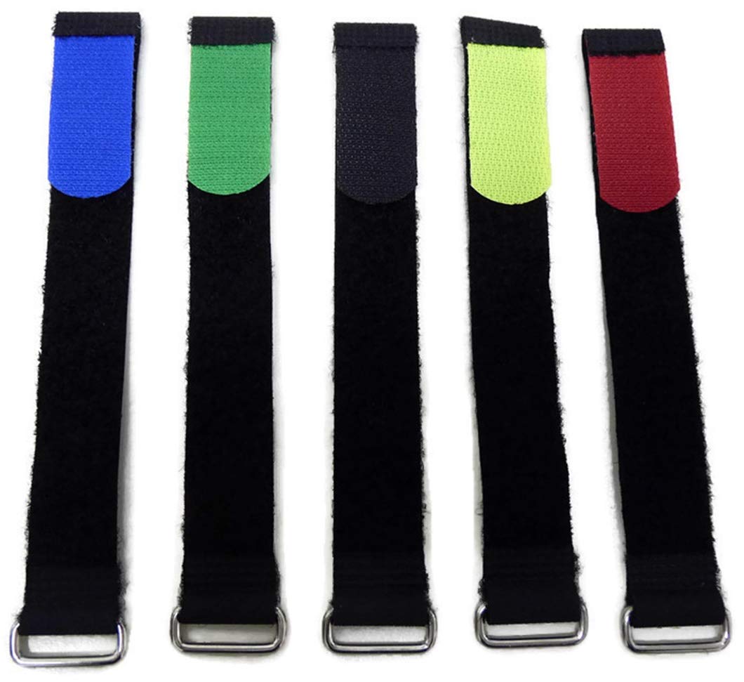 10 x Klettkabelbinder 40 mm Breit 60 cm Lang mit Metallöse Klett/Flausch auf der Gegenseitig, diverse Farben zur Wahl Kabelmanagement für Gewerbe, Büro, Schreibtisch,Hobby (Blau)