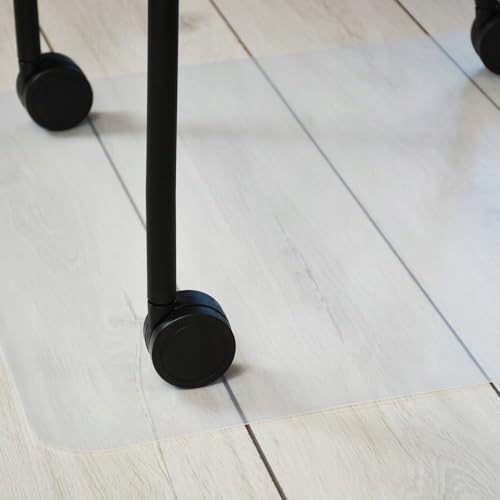 ZOLTA Bodenschutzmatte für Hartböden 0,5mm 100 x 140cm Halbtransparent - Schreibtischstuhl Unterlage - Bürostuhl Matte - Bodenmatte unter Bürostuhl und Schreibtisch - Schreibtischunterlage