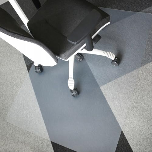 ZOLTA Bodenschutzmatte für Hartböden 0,5mm 100 x 140cm Halbtransparent - Schreibtischstuhl Unterlage - Bürostuhl Matte - Bodenmatte unter Bürostuhl und Schreibtisch - Schreibtischunterlage