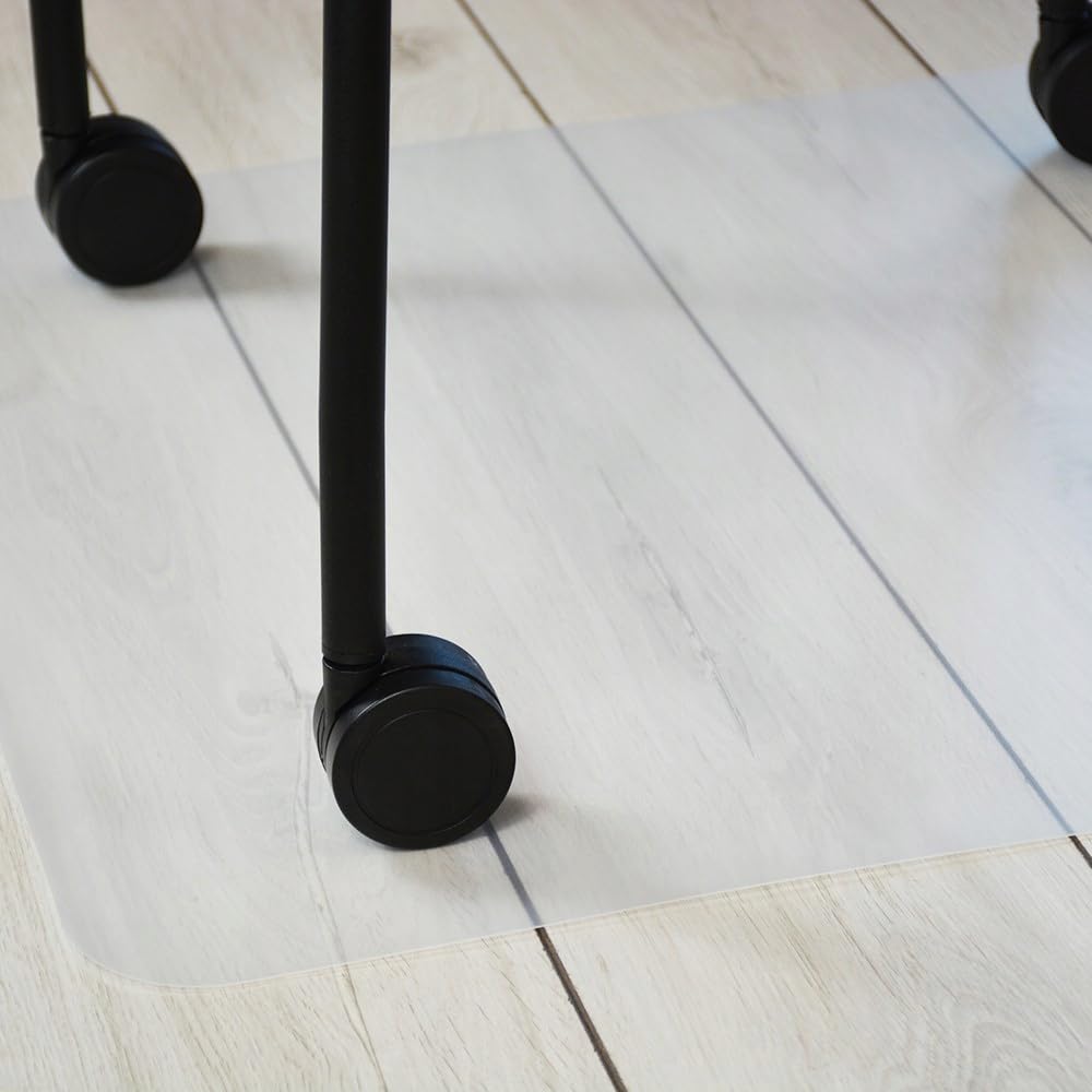 ZOLTA Bodenschutzmatte für Hartböden 0,5mm 100 x 140cm Halbtransparent - Schreibtischstuhl Unterlage - Bürostuhl Matte - Bodenmatte unter Bürostuhl und Schreibtisch - Schreibtischunterlage