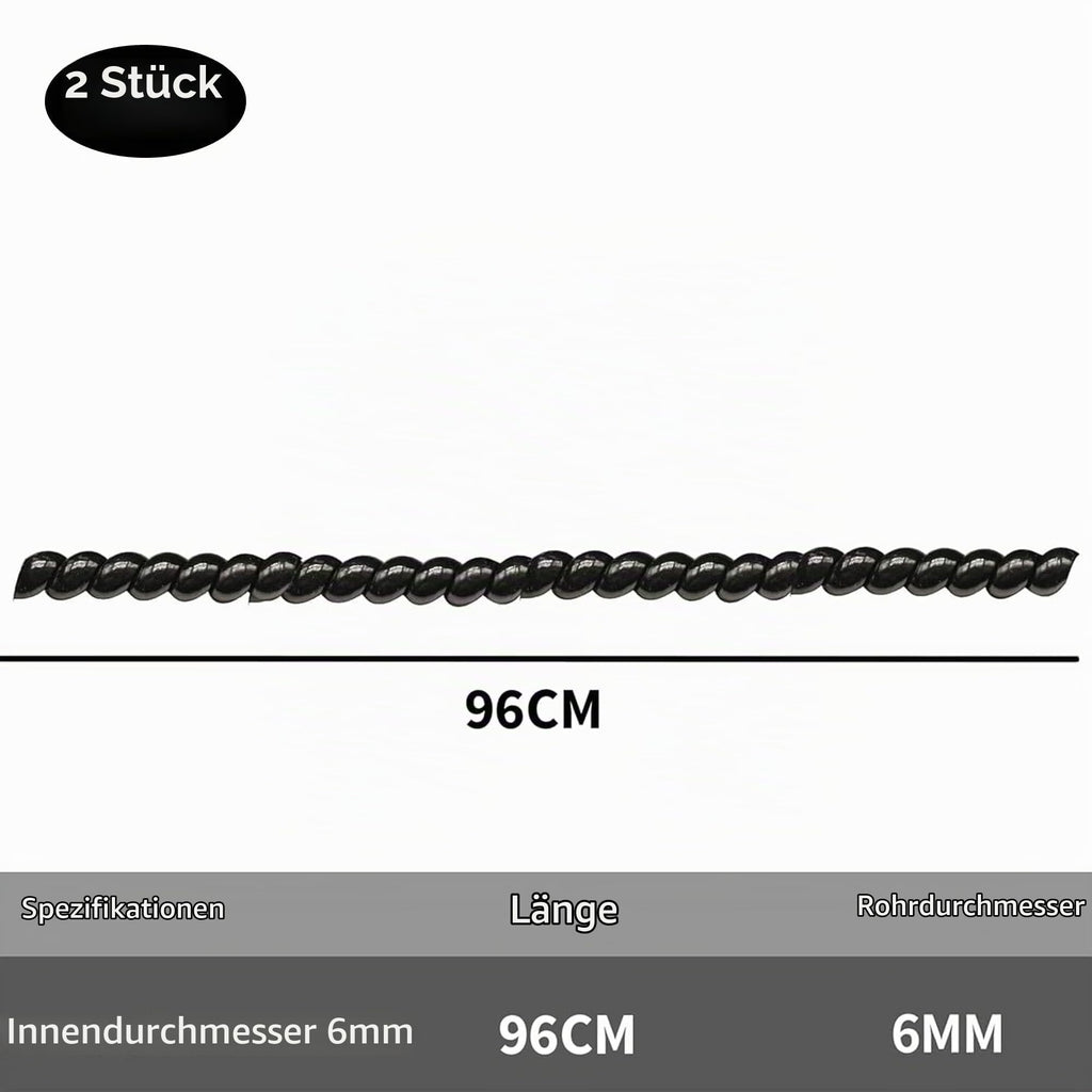 2 Stück 96cm Scooter Kabelschutz, Spiralschutz FahrradSpiral, Kabelschlauch Kabelschlauch Kabelspirale Kabelschutzschlauch Flexibler Spiralschlauch Kabelorganisation E-Scooter Zubehör (Schwarz)