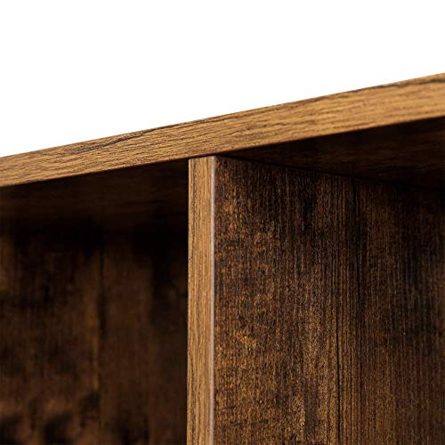 VASAGLE Custos Kollektion - Treppenregal, Bücherregal, Stufenregal, Standregal, mit 6 Würfeln, Leiterregal, Raumteiler, Würfelregal, freistehend, Büro Wohnzimmer Schlafzimmer, vintagebraun LBC63BX