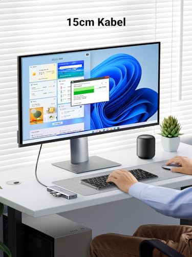 UGREEN USB C Hub mit 4 Ports USB 3.0 OTG Adapter mit Stromversorgung(15cm)