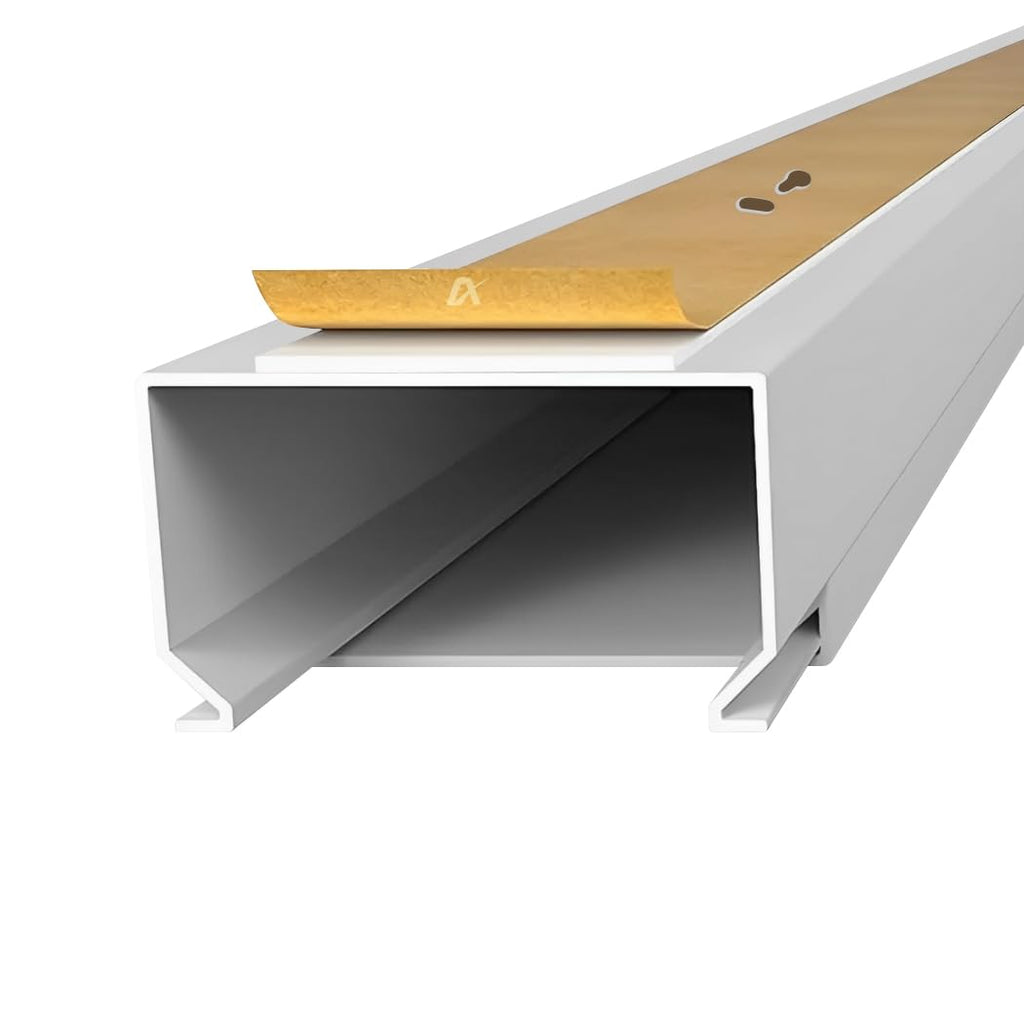 ARLI Kabelkanal 40x25 mm Weiß – 4m selbstklebend & schraubbar Installationskanal IP40 PVC mit Bodenlochung Universal Kabel Kanal