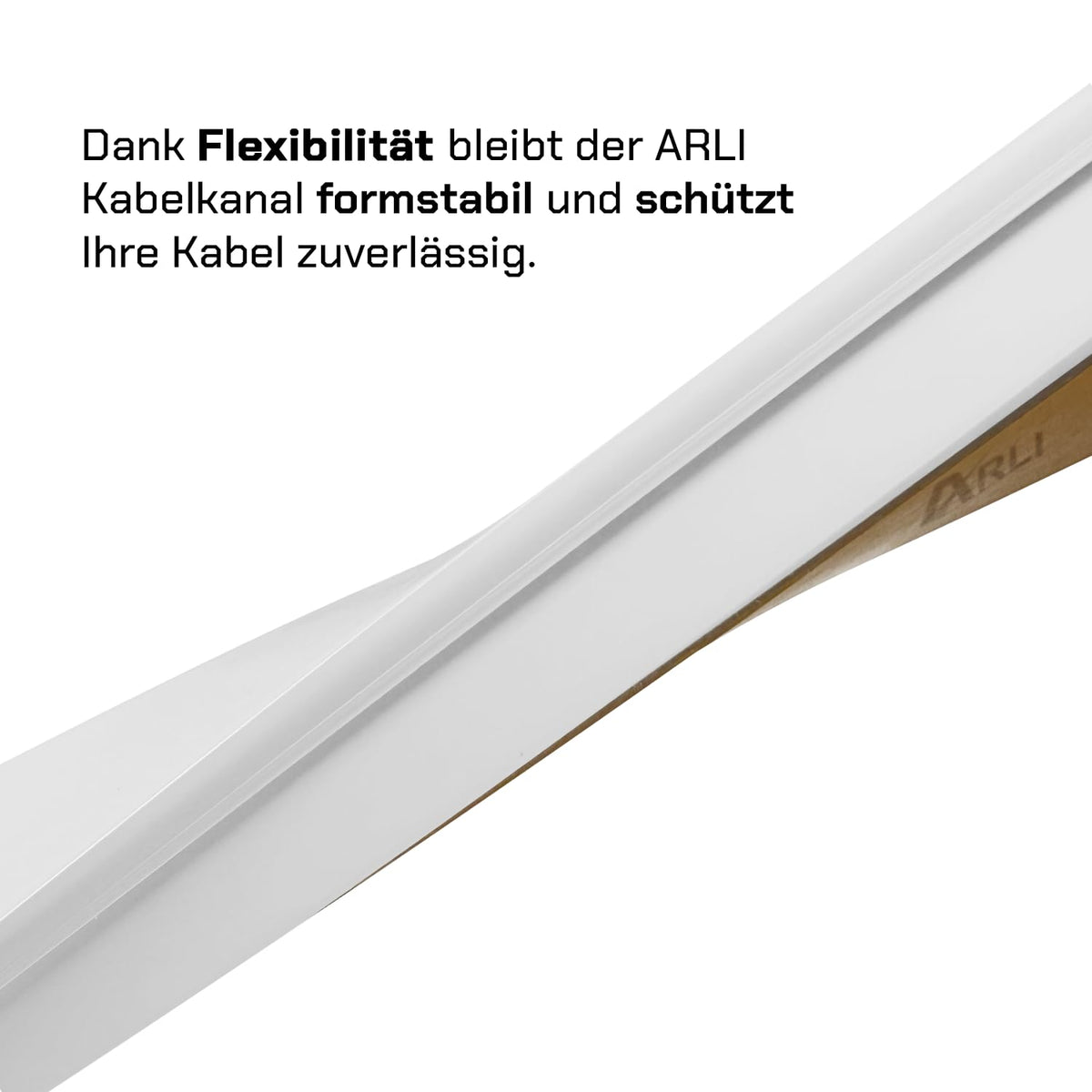 ARLI Kabelkanal 40x25 mm Weiß – 4m selbstklebend & schraubbar Installationskanal IP40 PVC mit Bodenlochung Universal Kabel Kanal