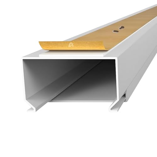 ARLI Kabelkanal 40x25 mm Weiß – 4m selbstklebend & schraubbar Installationskanal IP40 PVC mit Bodenlochung Universal Kabel Kanal