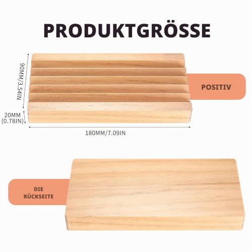 2 STK Stiftehalter Stiftablage Holz, Stiftablage Schreibtisch Organizer Holz Stiftschale, 18x9cm Schreibtischablage Stifte & Pinselablage für Home Office Stifteschale Organizer