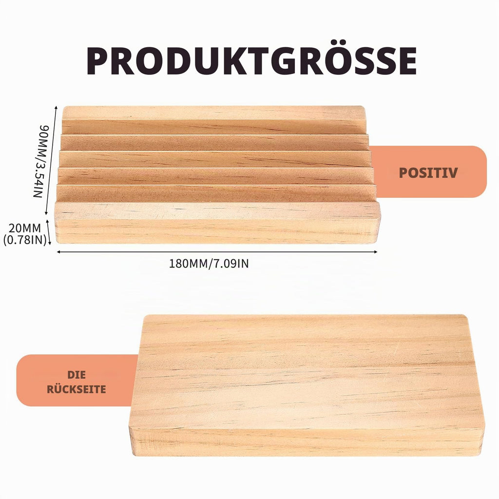 2 STK Stiftehalter Stiftablage Holz, Stiftablage Schreibtisch Organizer Holz Stiftschale, 18x9cm Schreibtischablage Stifte & Pinselablage für Home Office Stifteschale Organizer