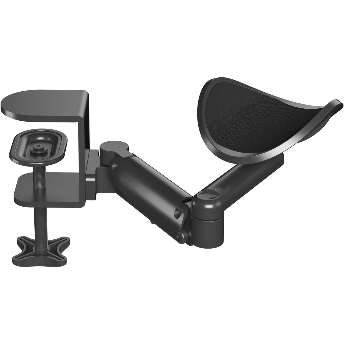 BONTEC Verstellbare Armauflage mit Handgelenkstütze, Aluminium, Schwarz