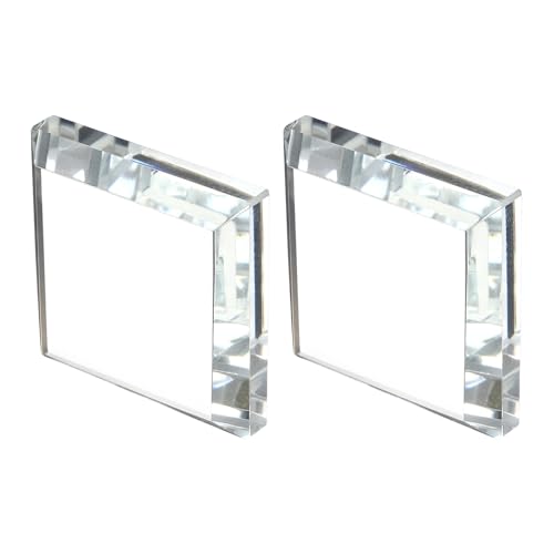PATIKIL 2 Stk Klare Glas Briefbeschwerer 1.57 x 1.57 x 0.39 Zoll Klar